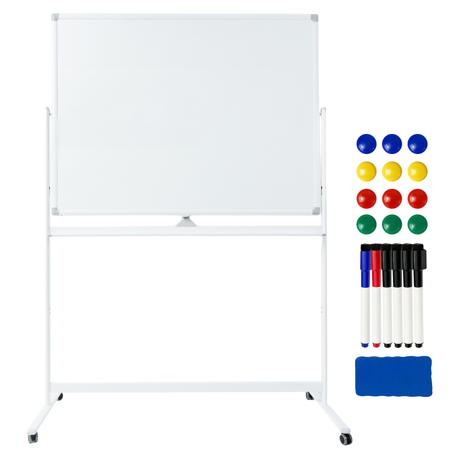 SKK ホワイトボード 1200×900 脚付き マグネット 両面無地 高さ調節