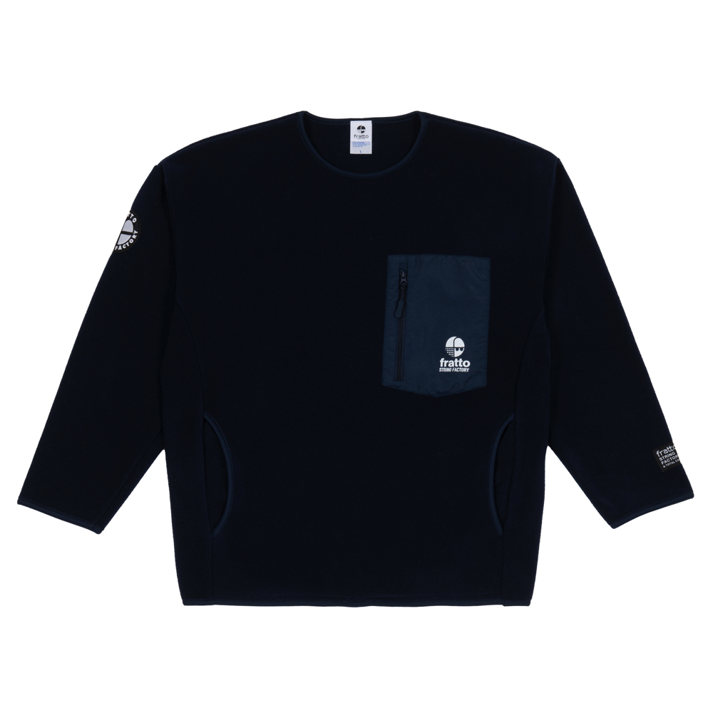 fratto / frattoオリジナル クルーネックフリース ネイビー