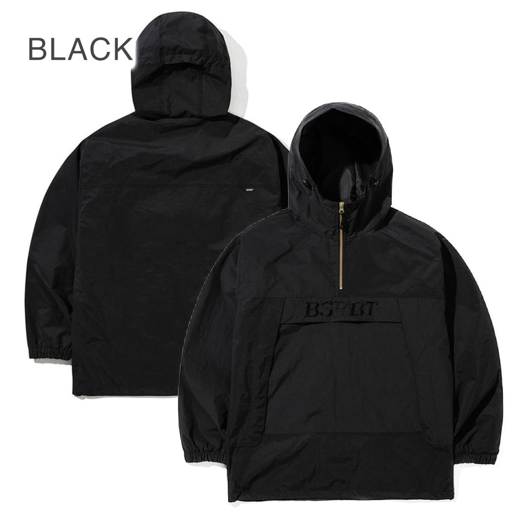 BSRABBIT BSRBT HOODED ANORAK JACKET BLACK スノーボードウェア
