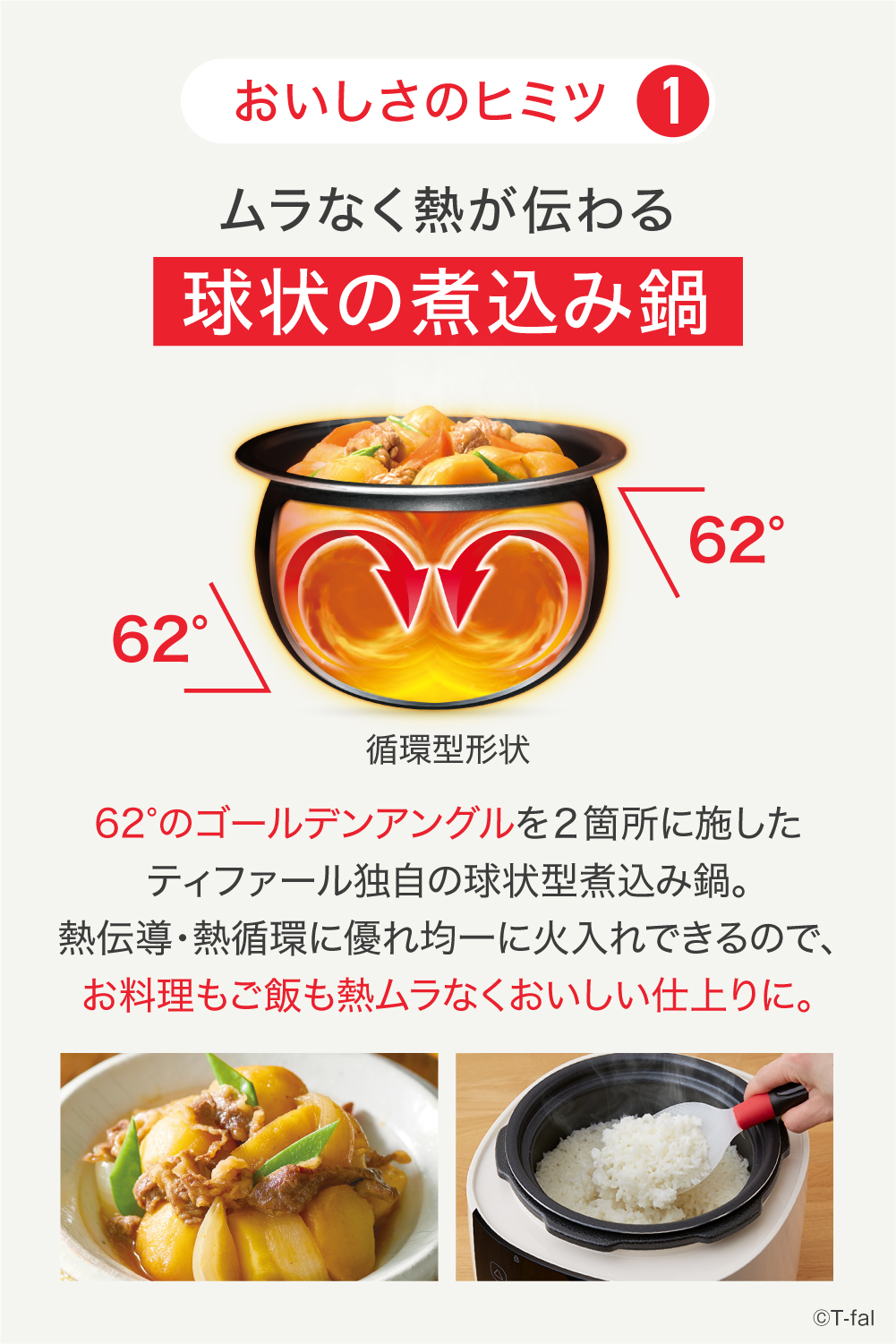 T-fal（ティファール） 電気圧力鍋 ラクラ・クッカー コンパクト電気