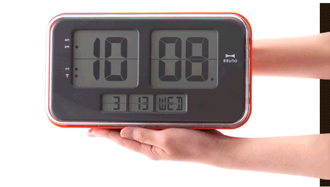 インテリアショップ roomy BRUNO LCDレトロアラームクロック L