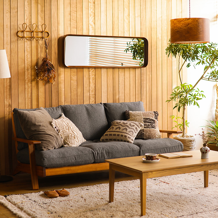 ミラー 鏡 全身鏡 全身ミラー KURVE 姿見 壁掛け 北欧 ナチュラル