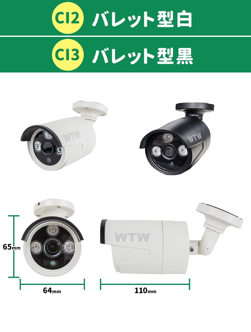 WTW 塚本無線 500万画素XPoEシリーズ WTW-WTW-SXPR2319GAW/WTW