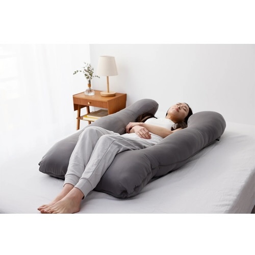 枕難民が感動した第3の寝具「ハグモッチプレミアム」 グレー HUGMOTTI