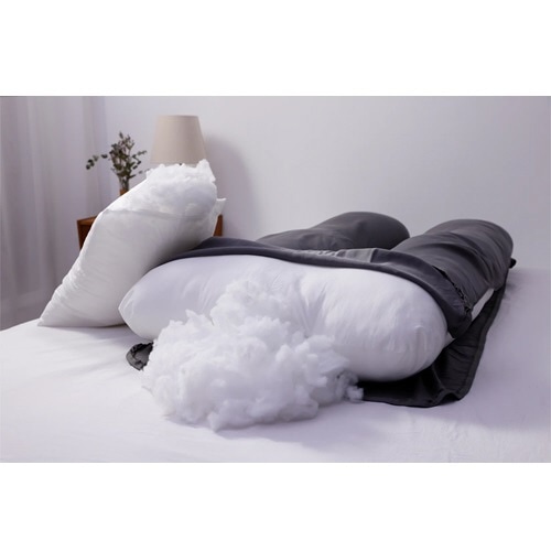 枕難民が感動した第3の寝具「ハグモッチプレミアム」 グレー HUGMOTTI