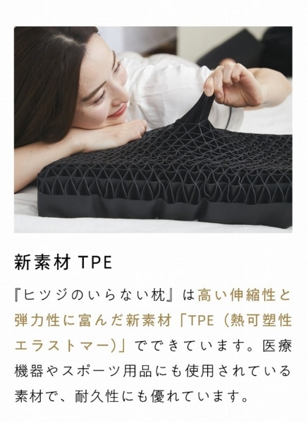 ヒツジのいらない枕-至極-【テンセル枕カバー（ホワイト）付き