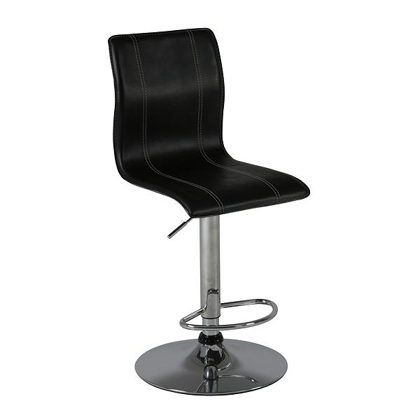 カウンターチェア 座面高57～78センチ 高さ調整 レザー調 ステッチ