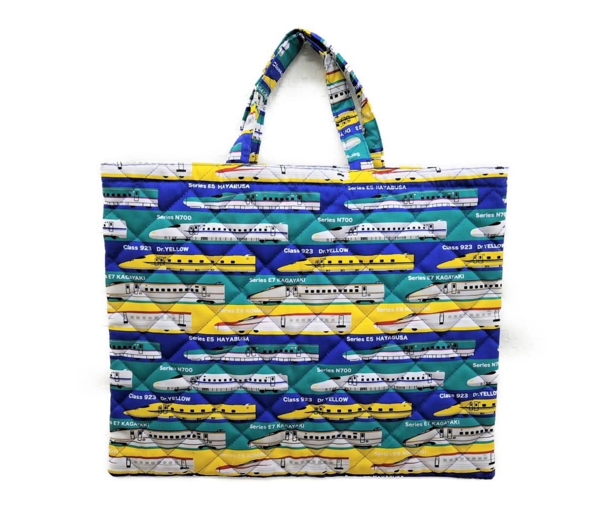 ☆【メール便・送料無料】新幹線 キルトレッスンバッグ 「アイロンお