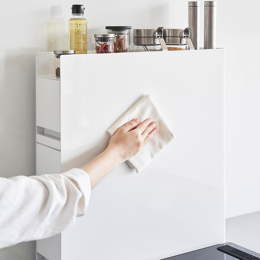 山崎実業 隠せる調味料ラック タワー 2段 （ホワイト）