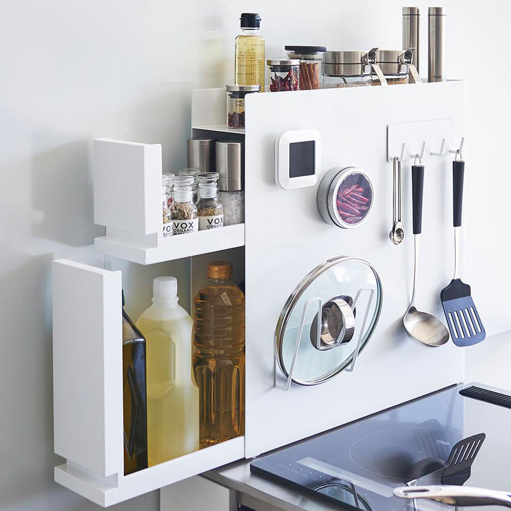 山崎実業 隠せる調味料ラック タワー 2段 （ホワイト）