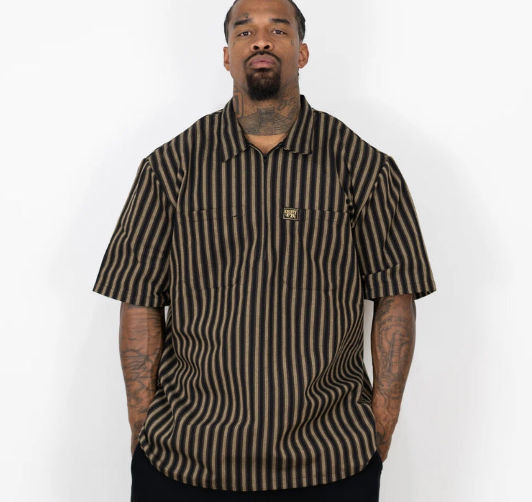 FB County Men's 1/2 Zip Long Sleeves Checker Shirt (1Pc