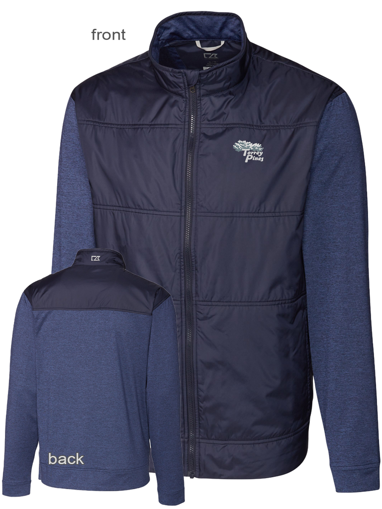 Torrey Pines Men's Stealth Hybrid Quilted Full-Zip Long Sleeve