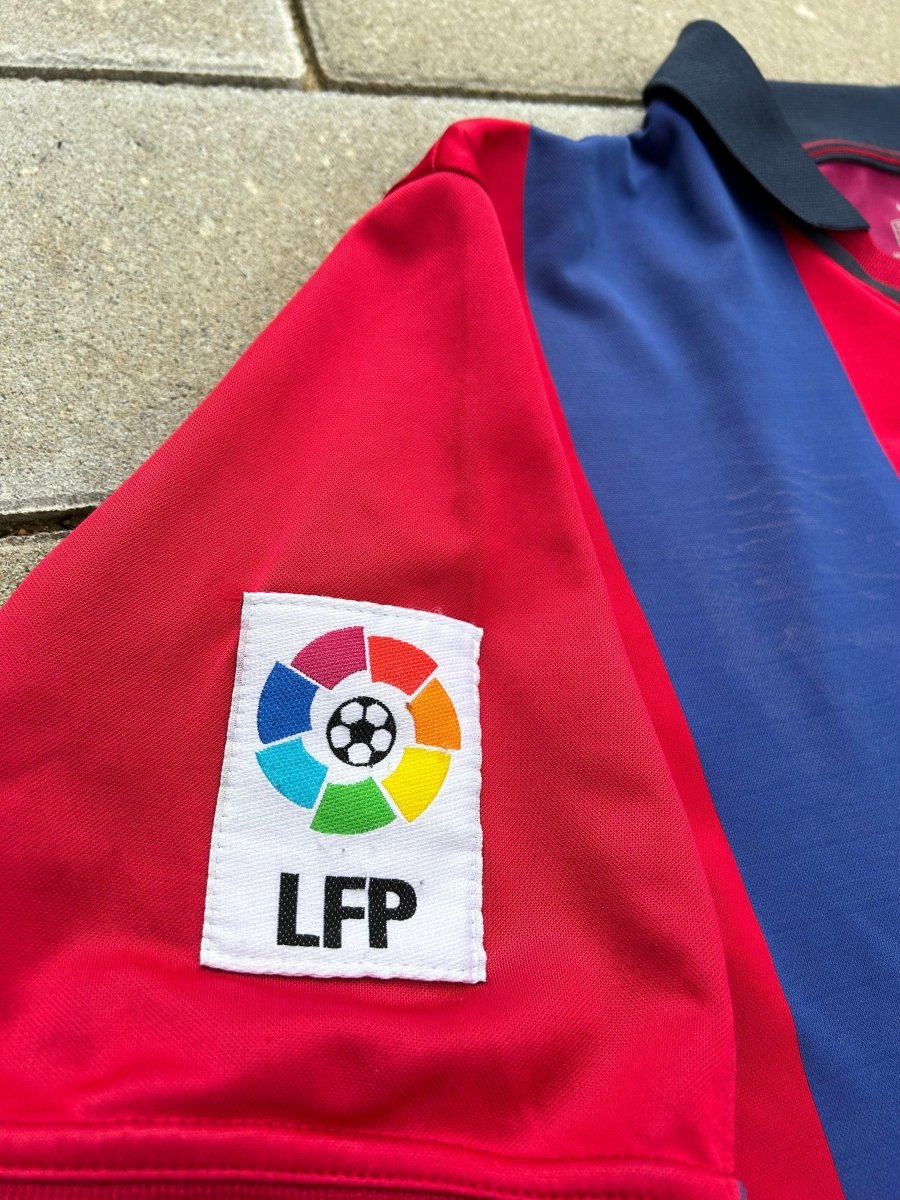 Barcelona 2000/01 Authentic Home T-Shirt Kluivert #9 - Size S