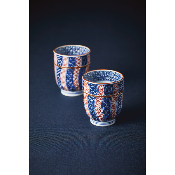 清水焼 染赤捻祥瑞 組湯呑 | シャディギフトモール