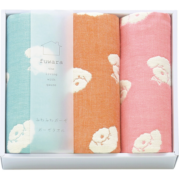 ふわら 6重織ガーゼハンカチ3枚セット | シャディギフトモール