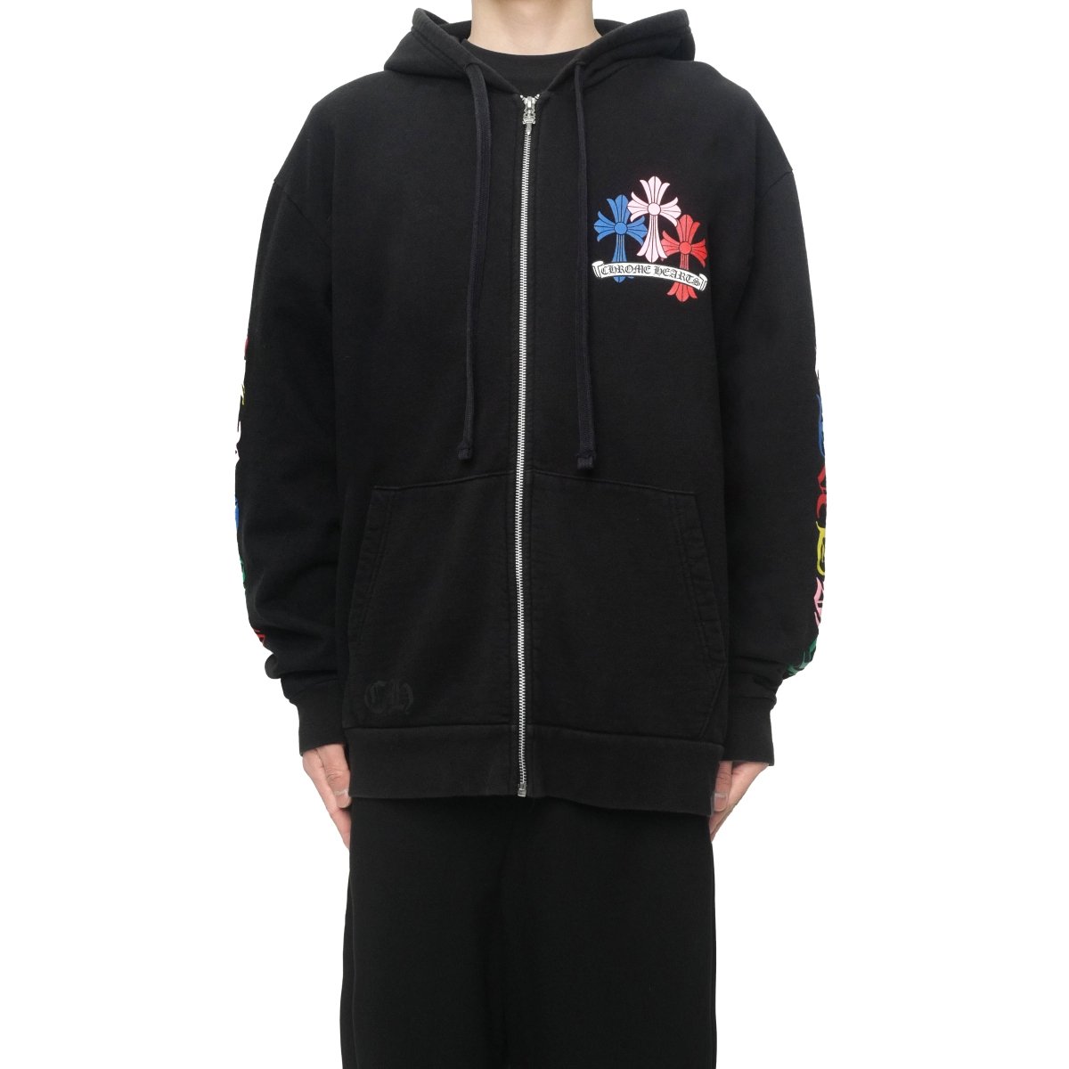 Chrome Hearts Multi-Color Cross Logo Zip Up Hoodie - SRM – SHENGLI