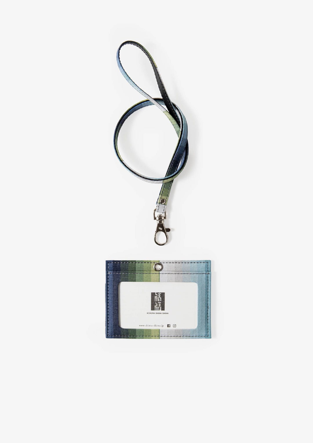 社員証ホルダー&ネックストラップ ｜小倉織｜小倉 縞縞 【公式