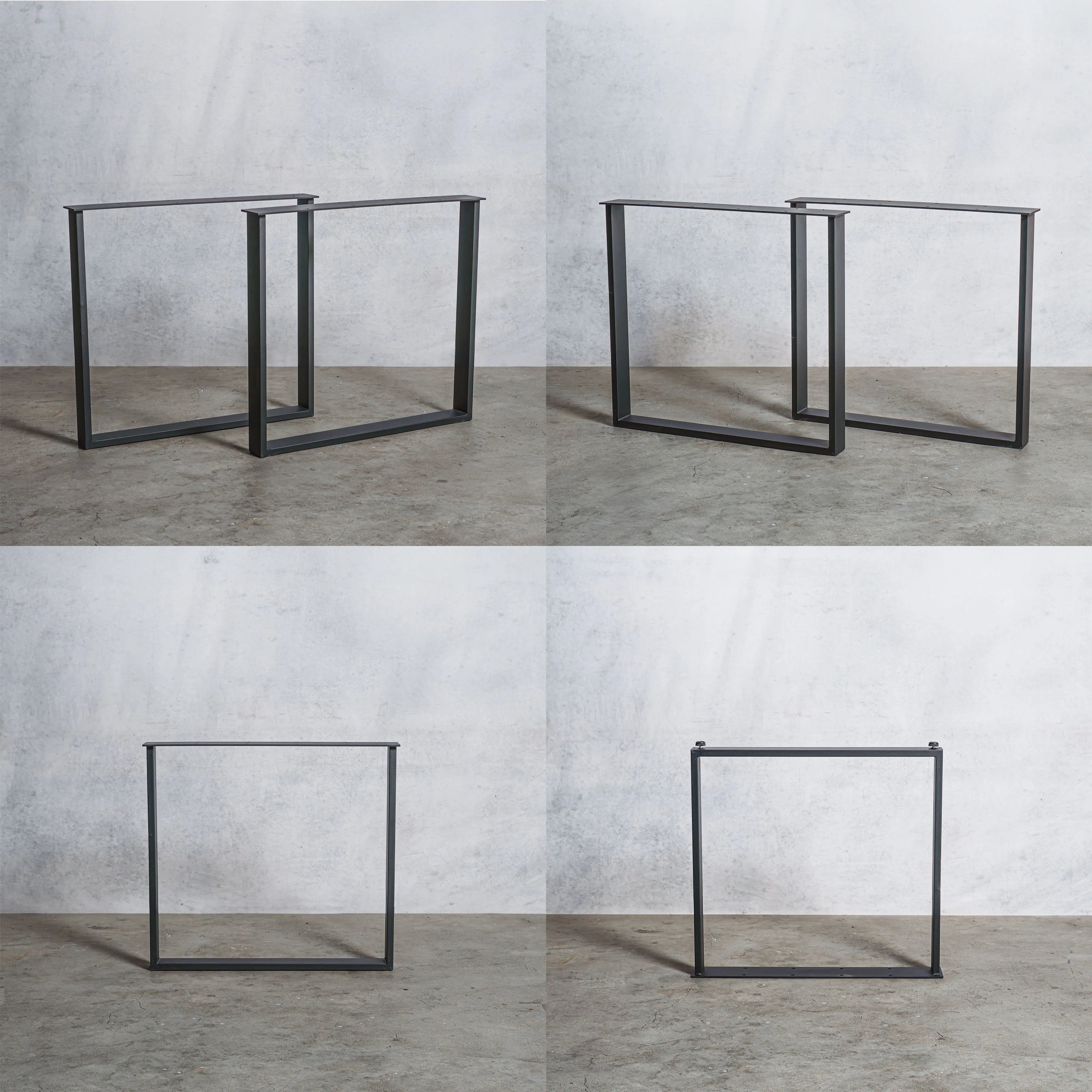 アイアン テーブル脚 口型 奥行740×高さ670mm 【清水材木店】