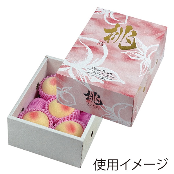 ヤマニパッケージ 桃箱 桃だより 1.5kg L-2456 10枚/束（ご注文単位5束