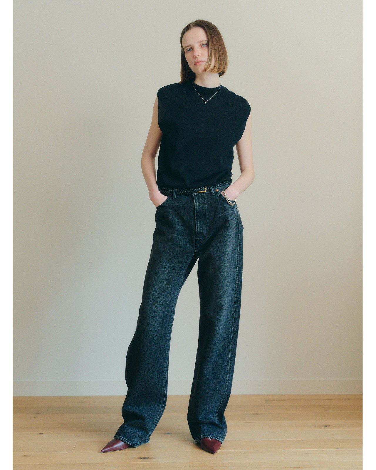 MARILYN DENIM(BLACK) – Shinzone