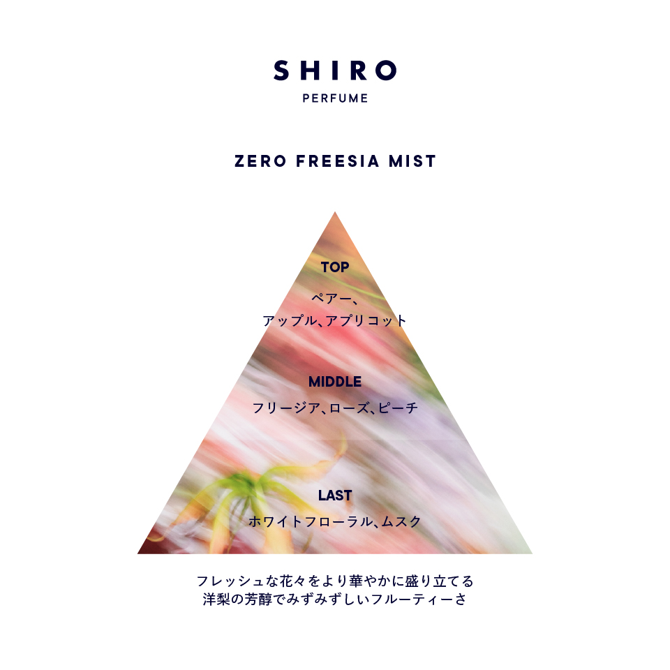 ゼロフリージア ミスト オードパルファン | SHIROオフィシャルサイト