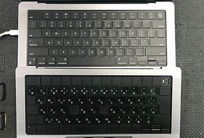 MacBook Pro 14 (2021)の修理 バッテリー交換＆JIS→US配列の
