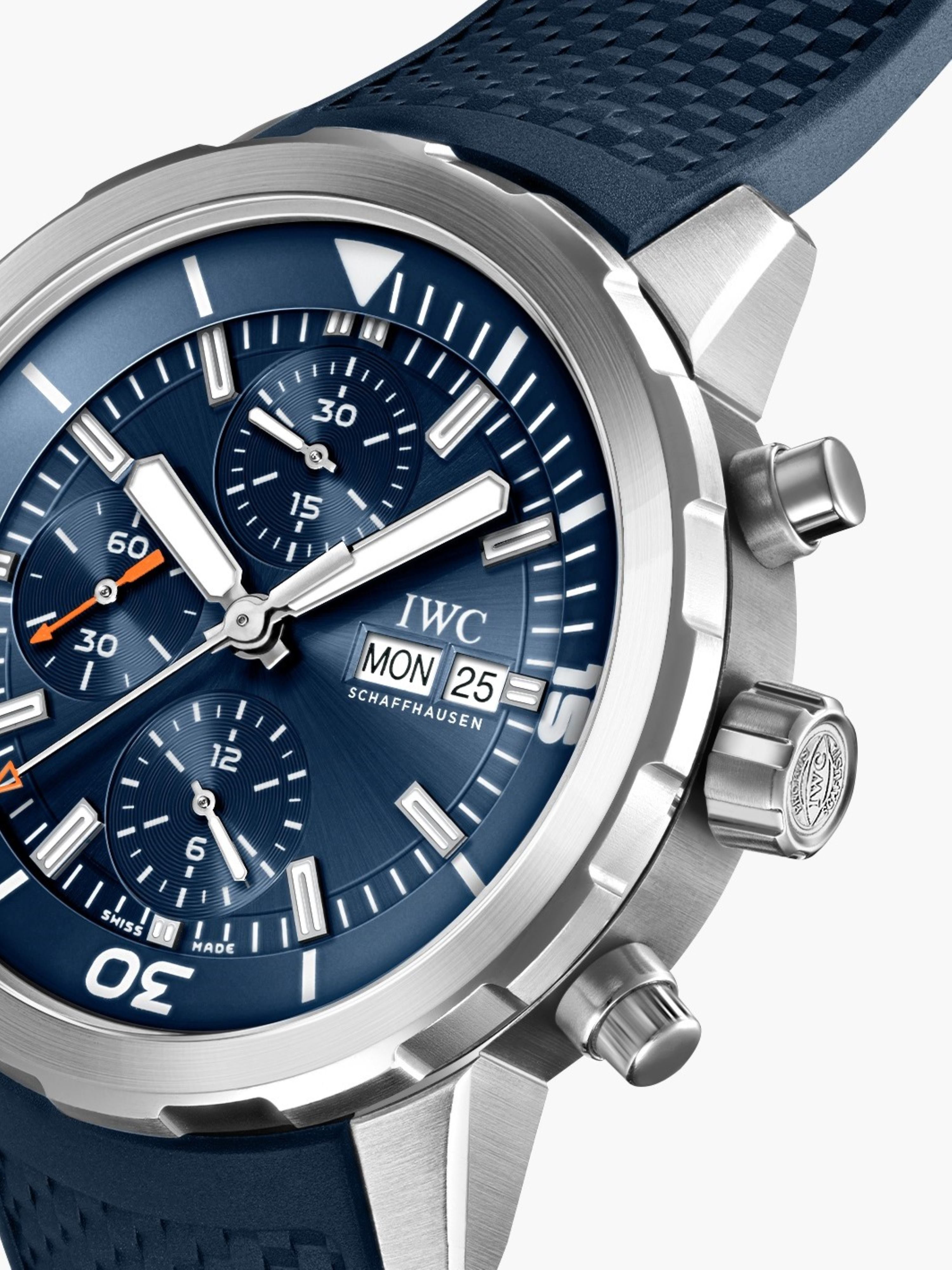 IWC Schaffhausen Aquatimer Chronograph Edition with Blue Dial and