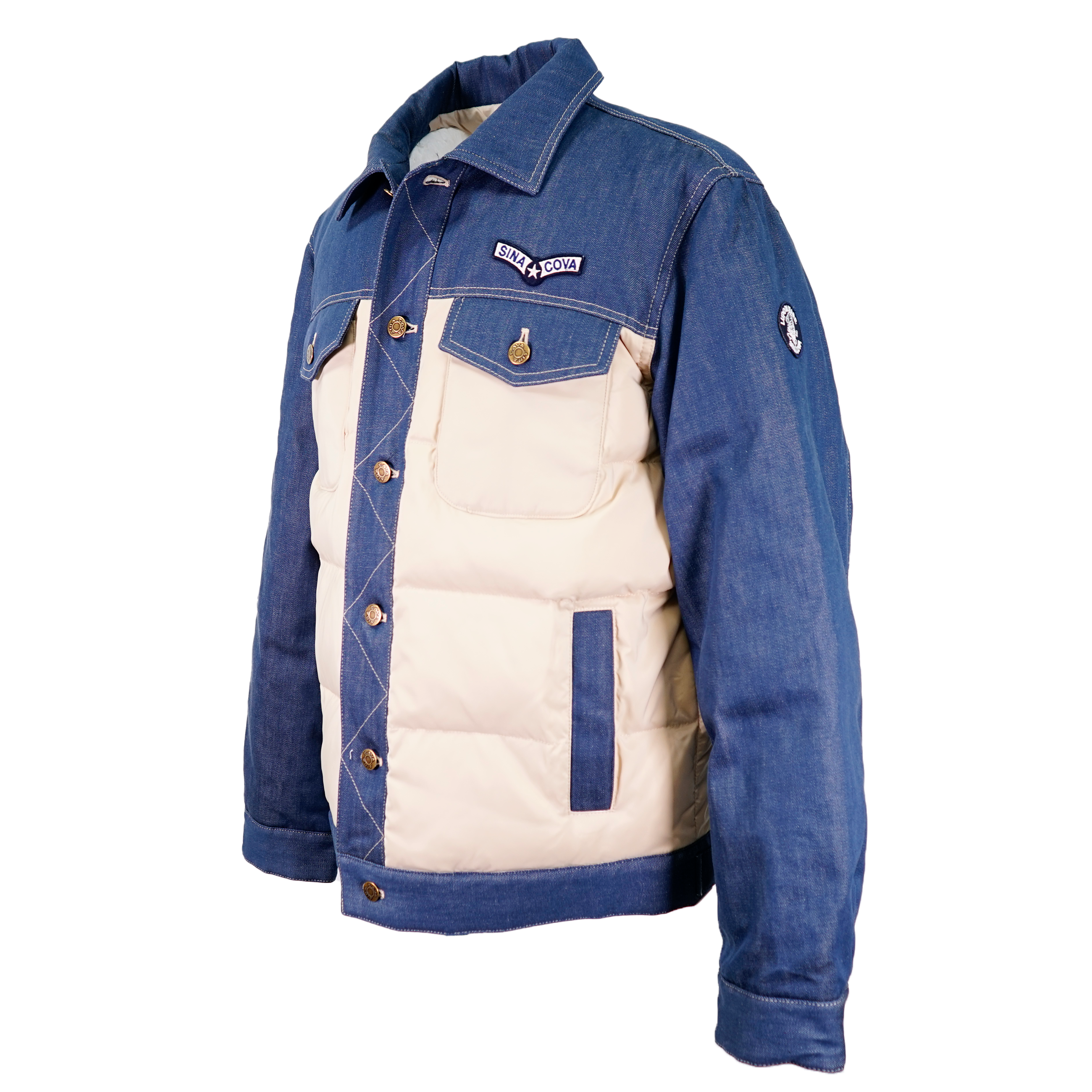 キングサイズ デニム切替ダウンジャケット 23223066