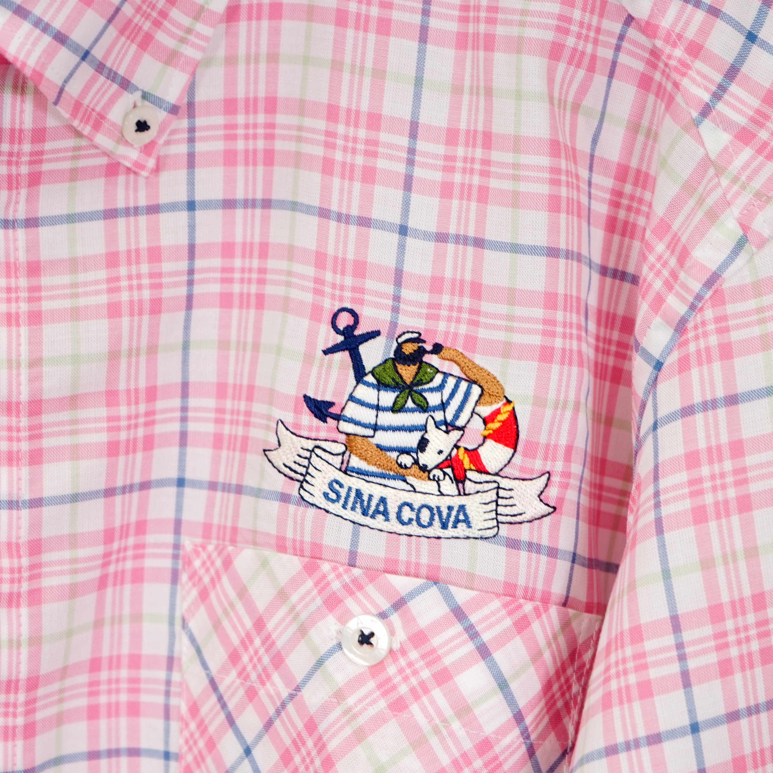 長袖ボタンダウンチェックシャツ 23124020