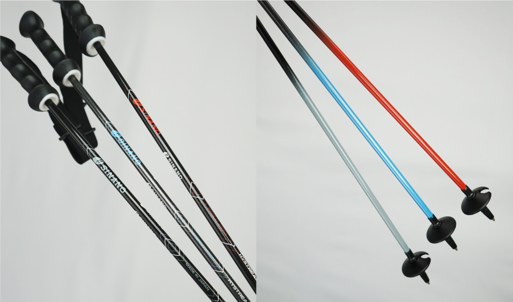 極細10.5mm【ハイストリーム】スキーストック シナノ カーボン 日本製
