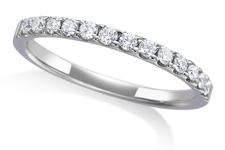 プラチナ ハーフエタニティ 鍛造製法 ダイヤモンド13石 0.26ct – 宝石