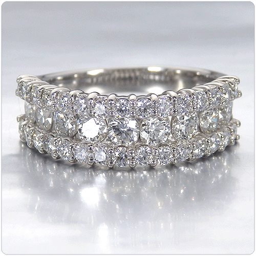ダイヤモンド 指輪 プラチナ リング 幅広 リング 1.463ct – 宝石店
