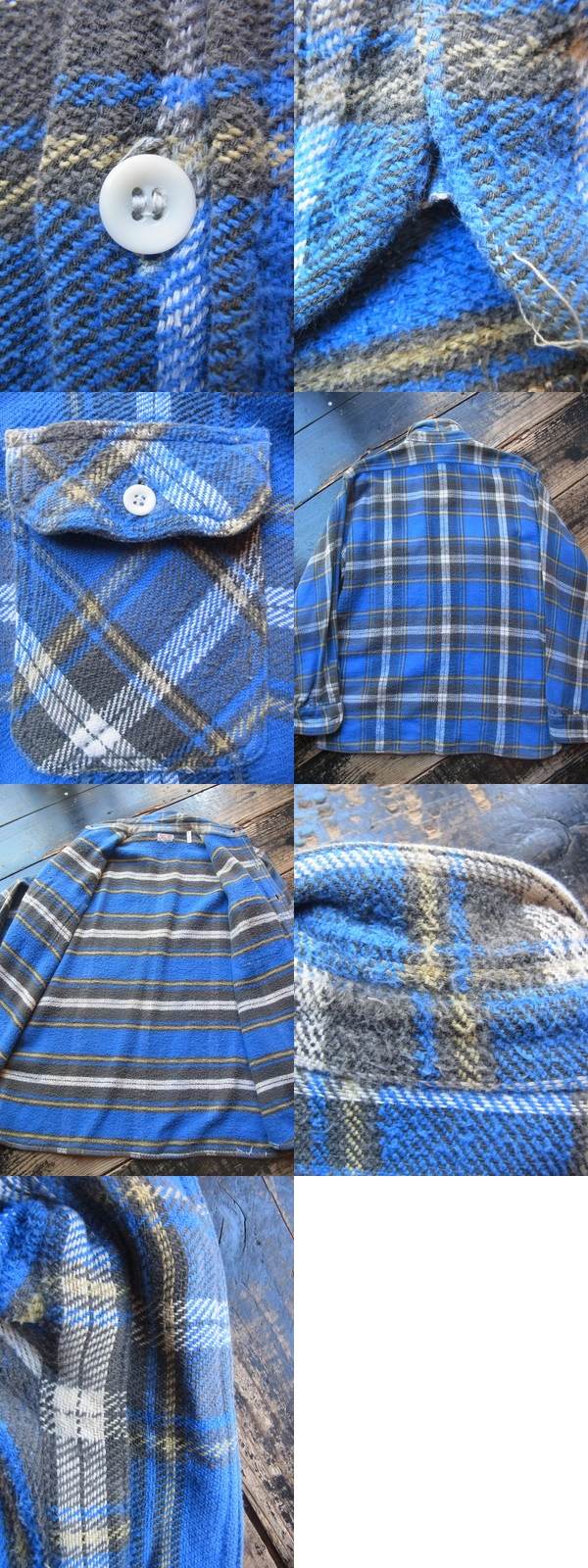 60s winter king マチ付き ネルシャツ - Side Car Charlie