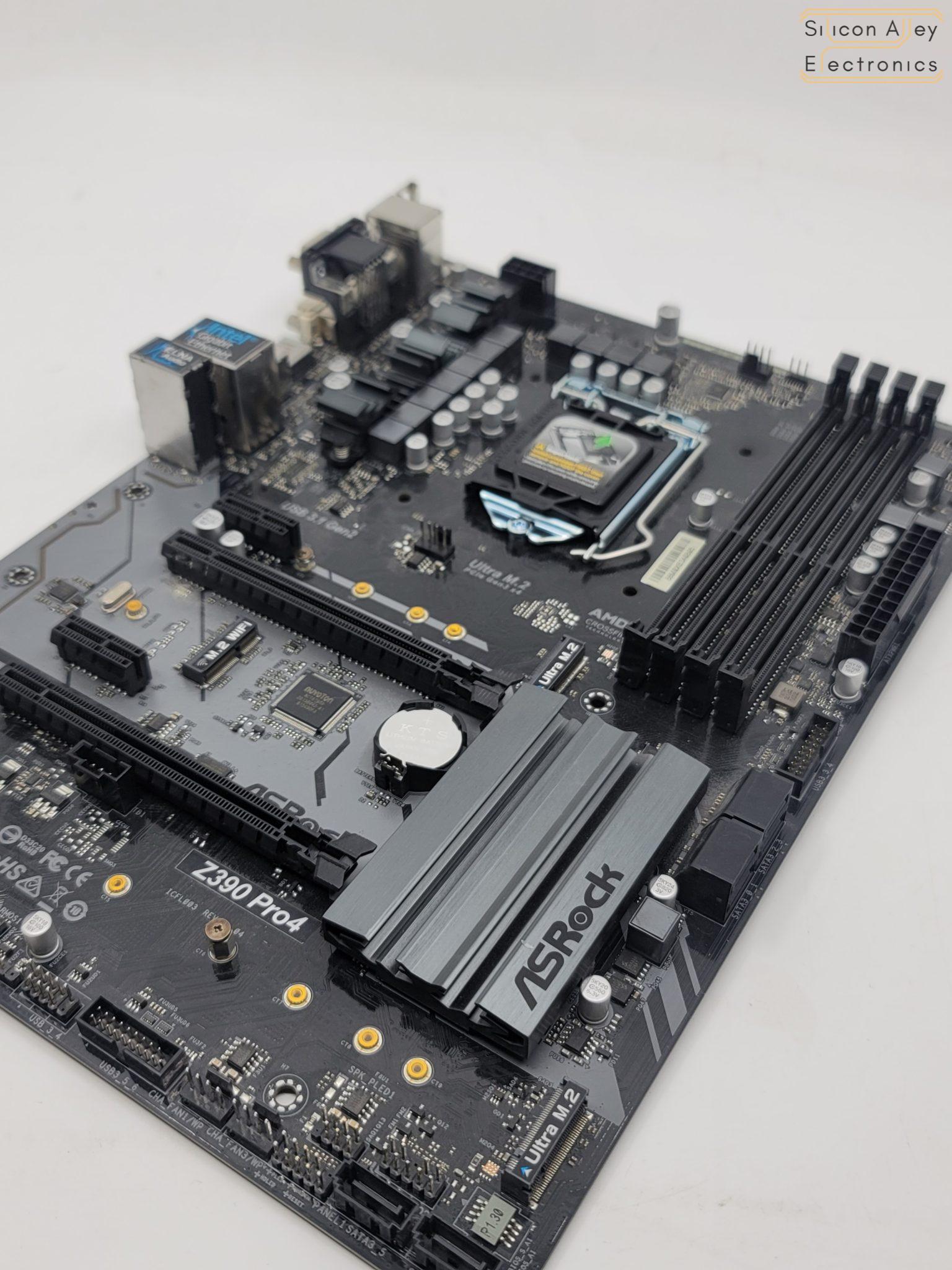 ASRock Z390 Pro4 Intel LGA 1151 DDR4 ATX Motherboard - Silicon