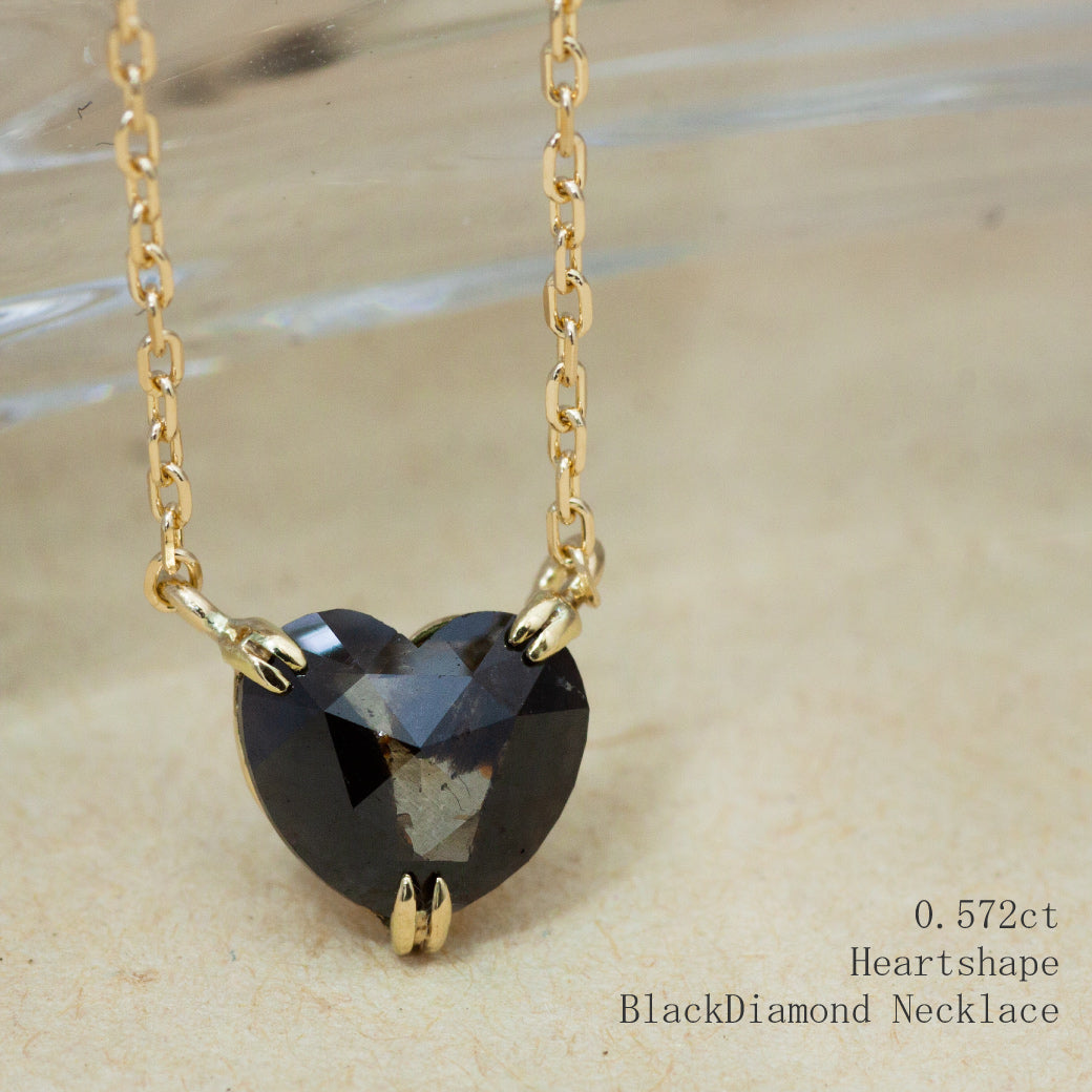 LIMITED】K18 ブラックダイヤ ハートネックレス 0.572ct SPN0058