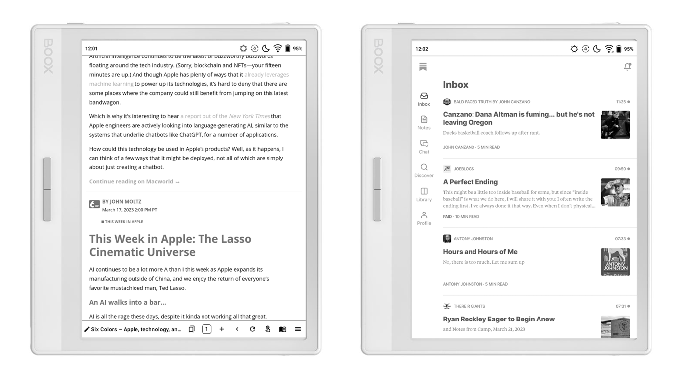 Boox Leaf 2: Hitting the limits of e-reader multitasking – Six Colors