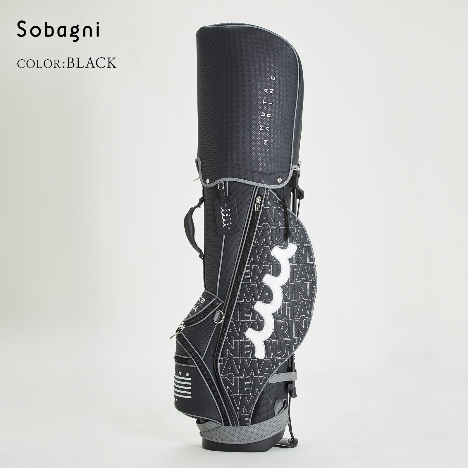 重厚感のあるキャディバッグ【 CONTINUA パンチングエシカル合皮