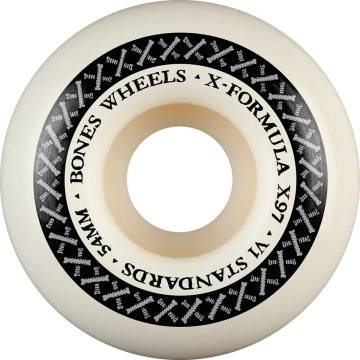 Bones X-Formula V5 Side-Cut Skateboard Wheels - White 53mm 99a