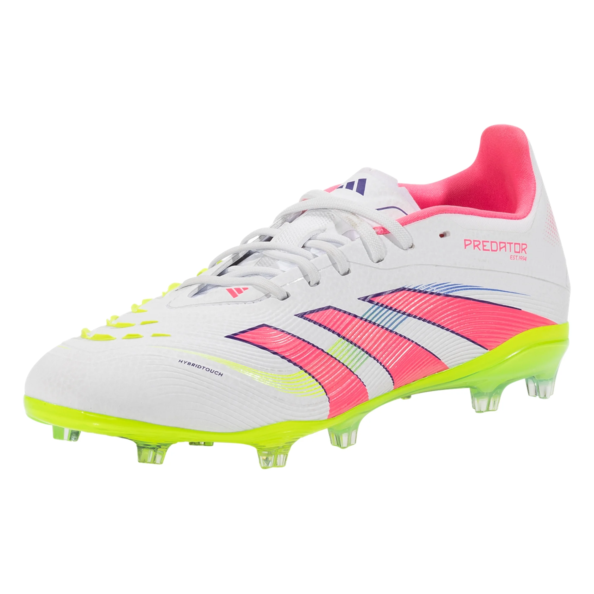 adidas Predator Elite FG J (White/Lucid Pink/Lucid Lemon