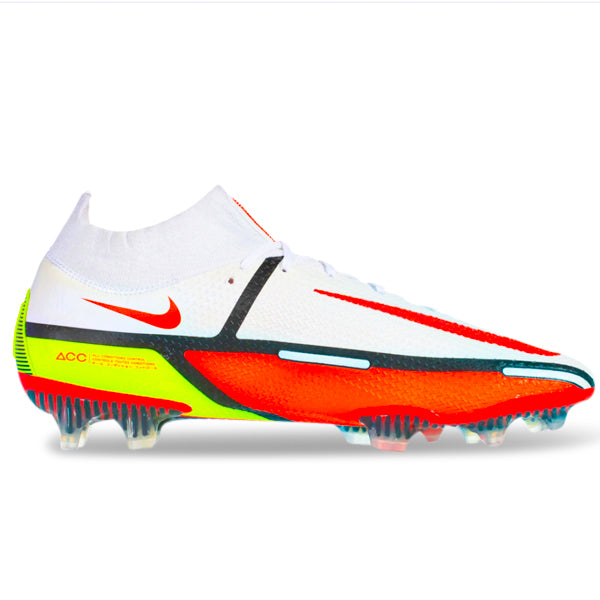 Nike Phantom GT2 Elite FG (White/Bright Crimson) - SOCCERWEARHOUSE.COM