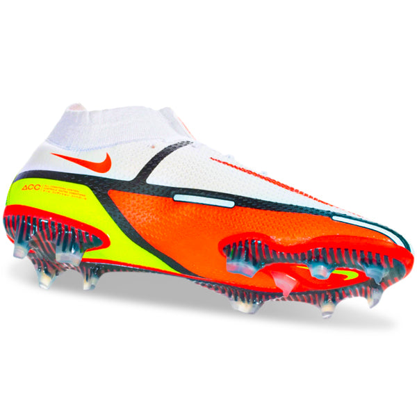 Nike Phantom GT2 Elite FG (White/Bright Crimson) - SOCCERWEARHOUSE.COM