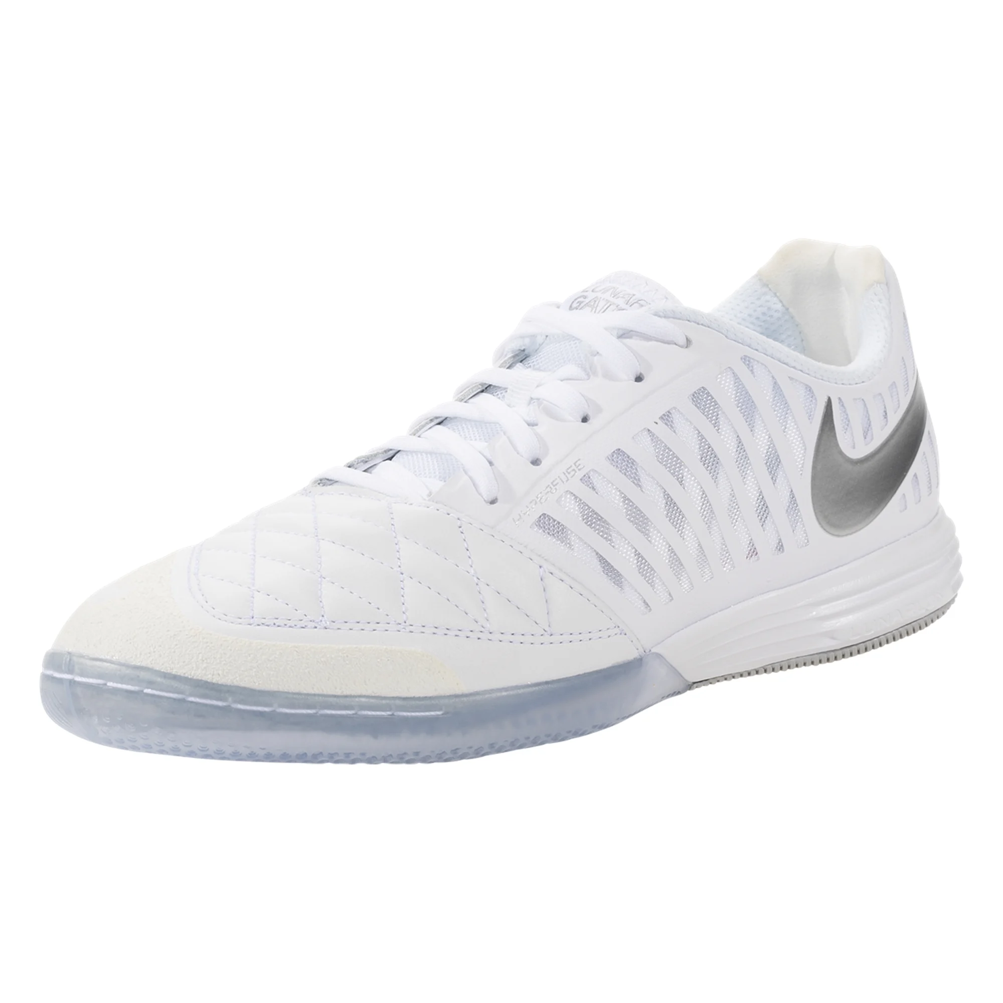 Nike Lunargato II Soccer Indoor Shoes (White/Chrome