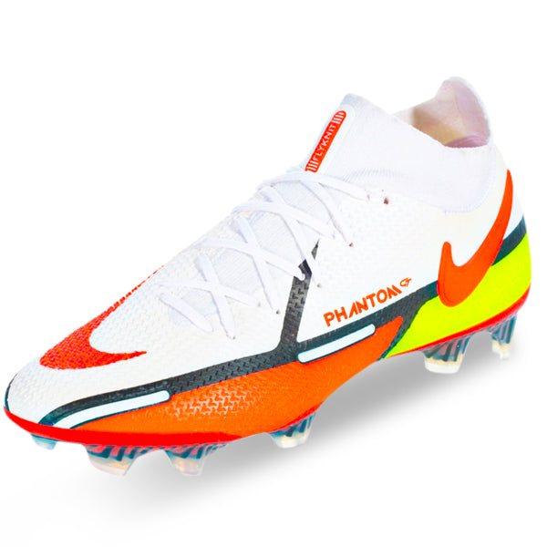 Nike Phantom GT2 Elite FG (White/Bright Crimson) - SOCCERWEARHOUSE.COM
