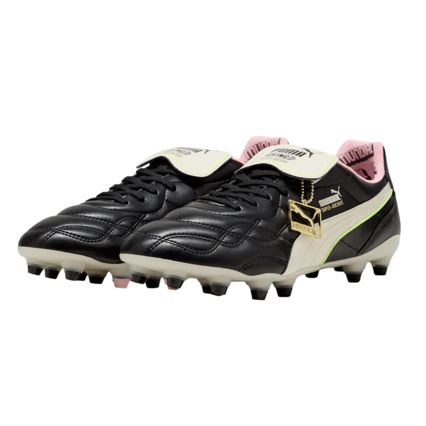 Puma King Top x Mundial AG Firm Ground Cleats Soccer 108406-01 Black