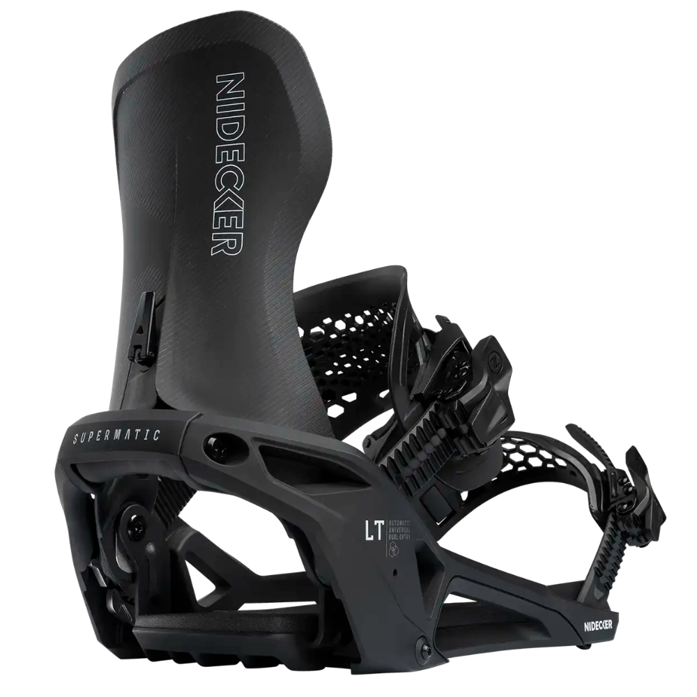 Nidecker LT Supermatic Snowboard Bindings 2026 | Black – So Hip
