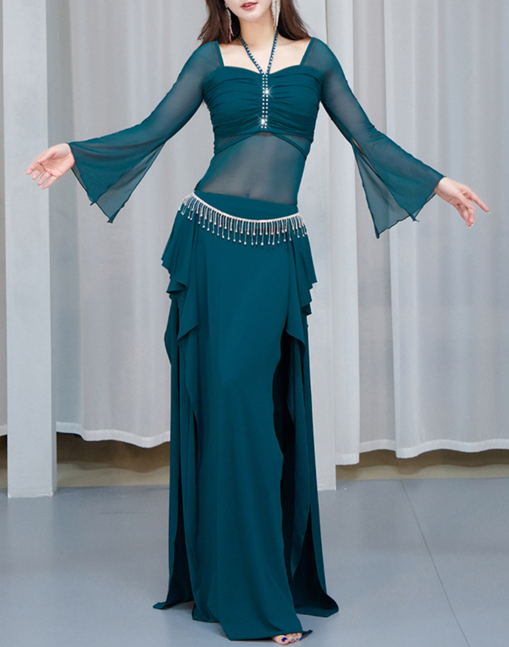 送料無料】即納 ベリーダンス レッスン着 レッスンウェア セットアップ