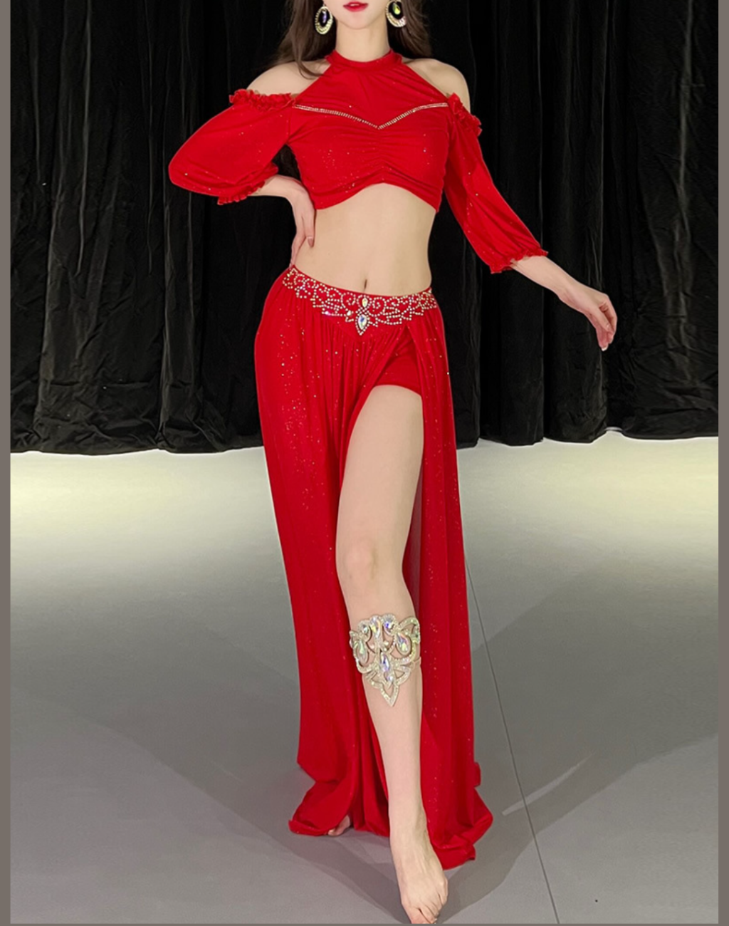 送料無料】即納 ベリーダンス レッスン着 レッスンウェア セットアップ