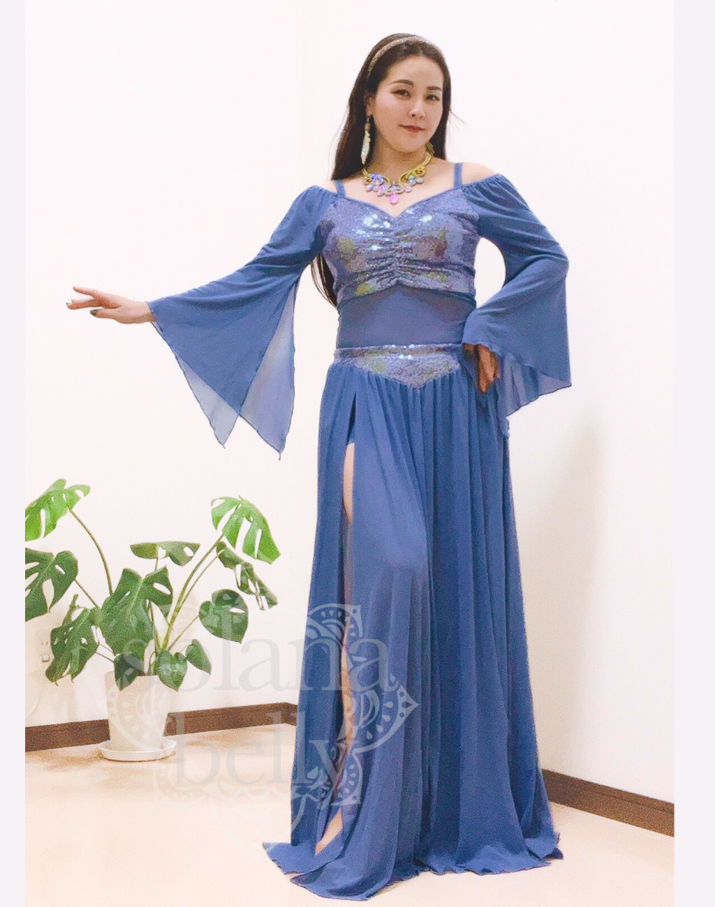 送料無料】即納 ベリーダンス レッスン着 レッスンウェア セットアップ