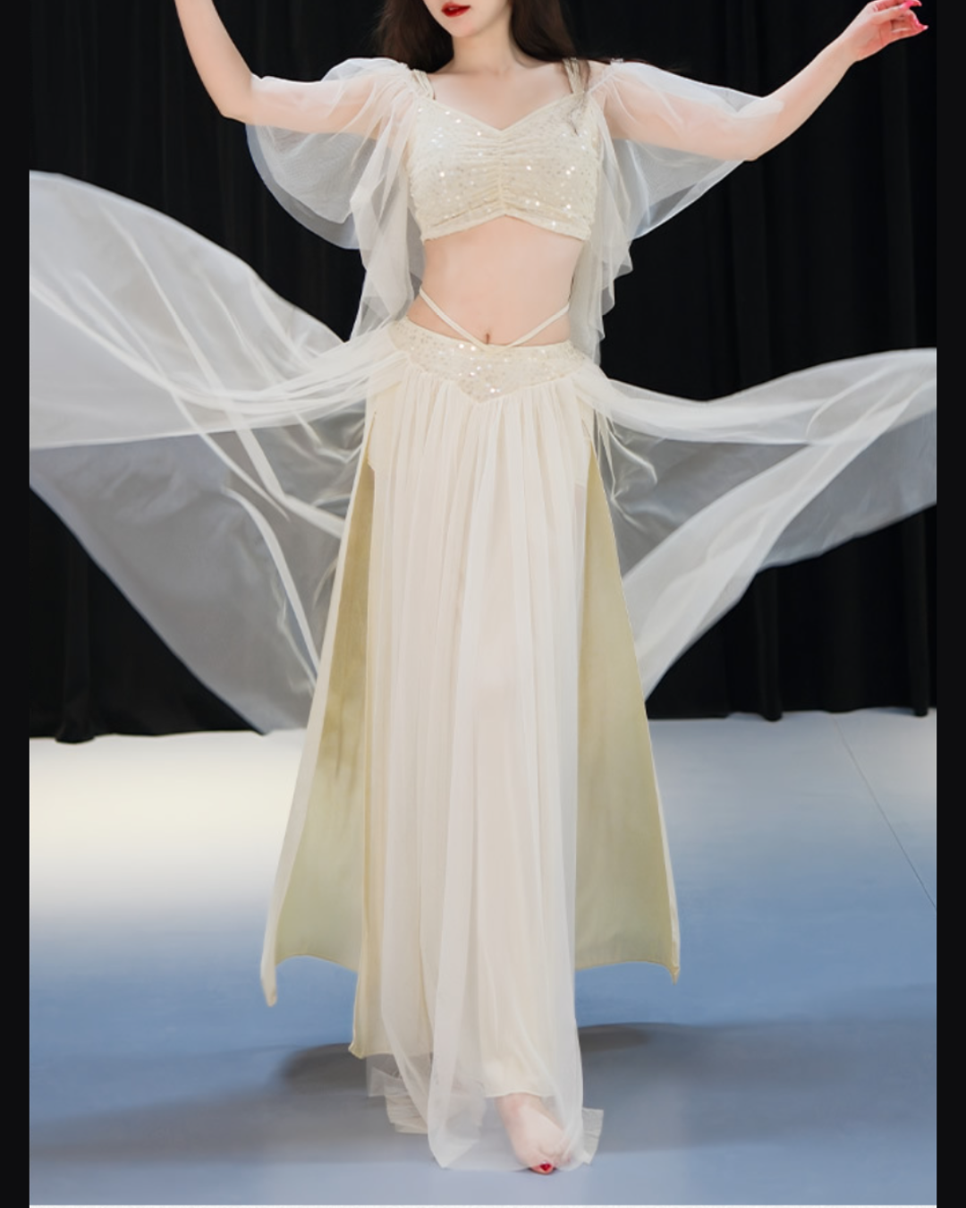 送料無料】即納 ベリーダンス レッスン着 レッスンウェア セットアップ