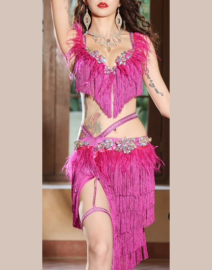送料無料】動きに合わせて揺れるフリンジデザイン｜ベリーダンス衣装